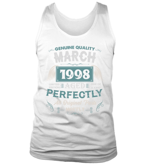 March 1998 Vintage Birthday Present Tank Top Unisex