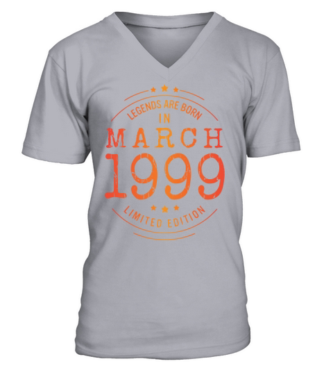 Birthday March 1999 Limited Edition Vintage V-Neck T-shirt