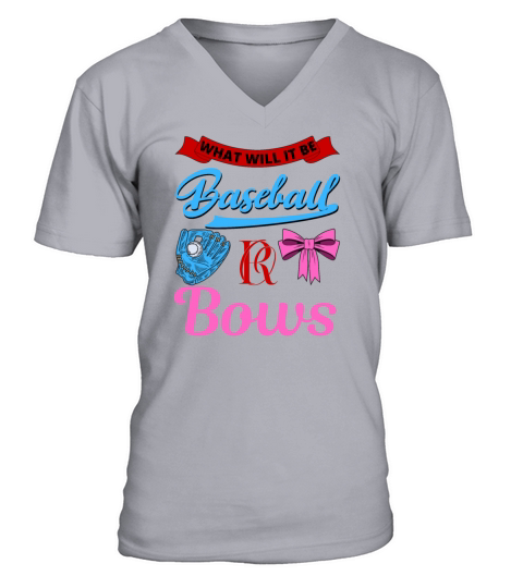 Gender Reveal Baseball Quote for a Baseball Family V-Neck T-shirt