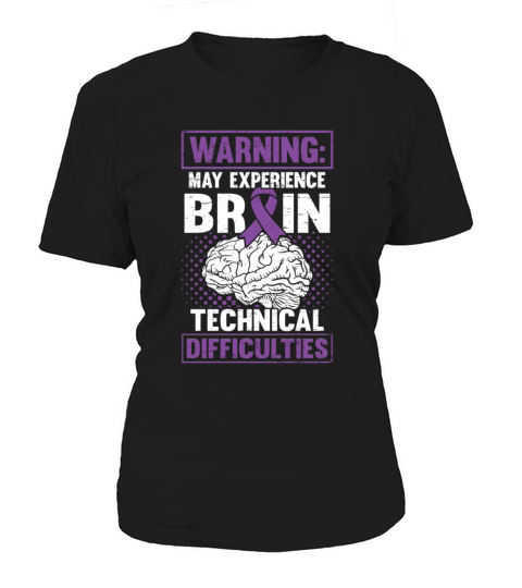 Brain Technical Purple Ribbon Epileptic Epilepsy Women's T-Shirt