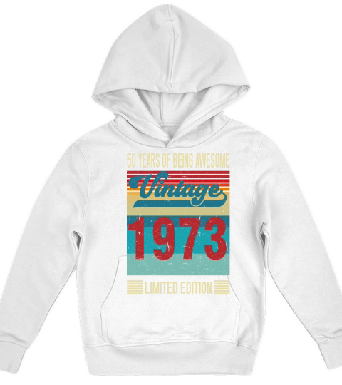 50 Year Old Gifts Vintage 1972 Limited Edition 50 Kids Hoodie