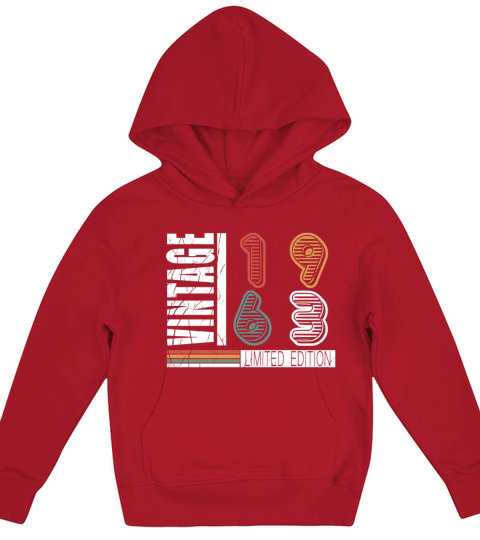 Original 1963 vintage birthday retro Kids Hoodie