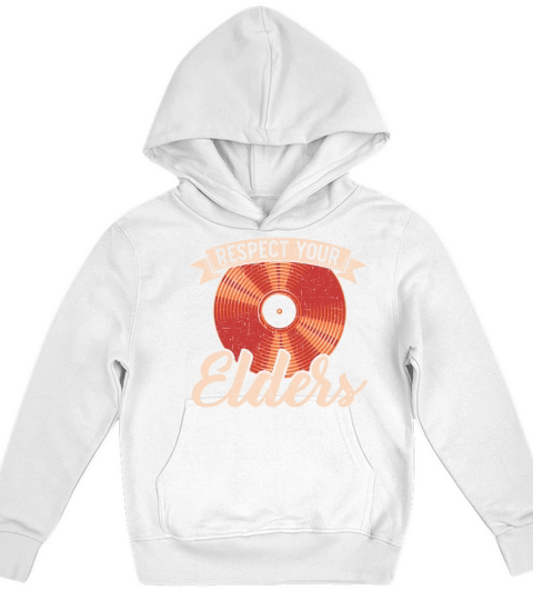Respect Your Elders Record Collector Vinyl Record Kids Hoodie