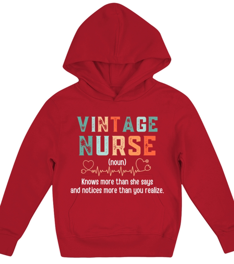 Vintage Nurse Definition Kids Hoodie