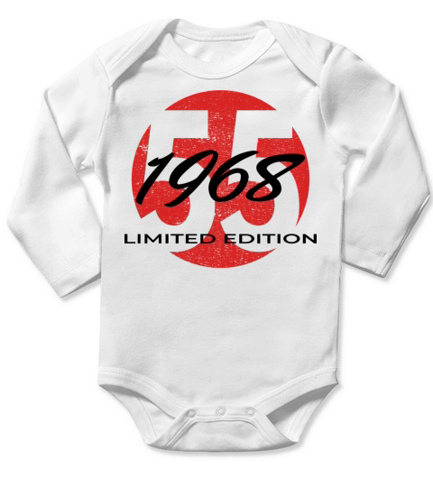55th birthday men women 55 years 1968 vintage Long Sleeve Baby One-Piece