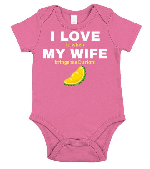 Durian smell love wife husband funny meme gift Short Sleeve Baby One-Piece