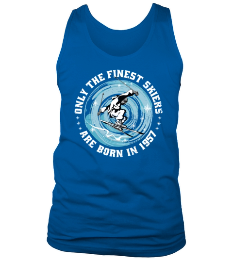 Skiers Skier Vintage born in 1957 Birthday Ski Tank Top Unisex