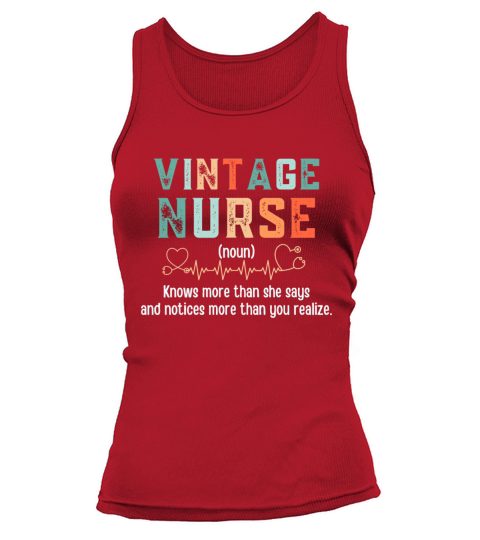 Vintage Nurse Definition Tank top Woman