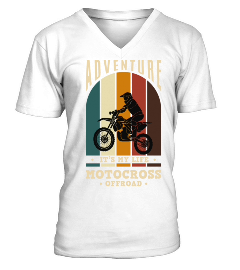 Motocross Adventure V-Neck T-shirt