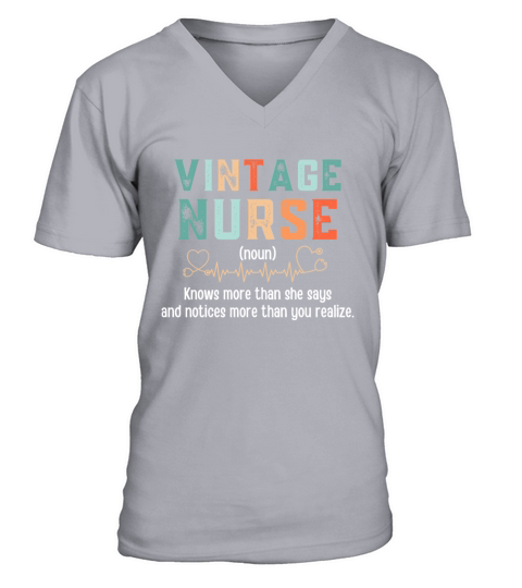 Vintage Nurse Definition V-Neck T-shirt