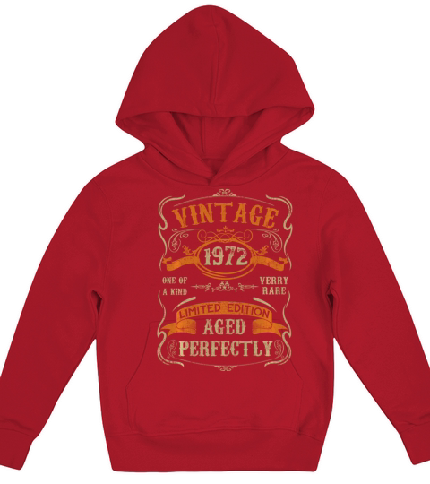 50 Year Old Vintage 1972 Limited Edition Kids Hoodie