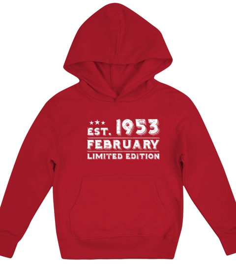 Est February 1953 - Birthday Present - Vintage Kids Hoodie