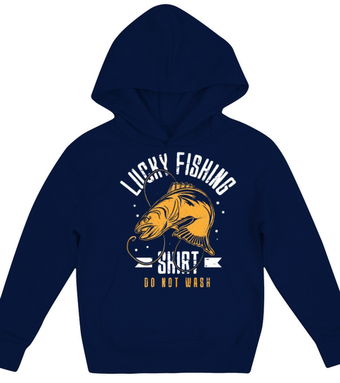 Lucky Fishing Shirt for Fish Hunter and Fisherman Kids Hoodie