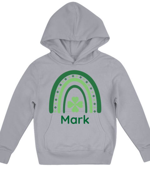 Mark Clover Charm Boho Rainbow Kids Hoodie