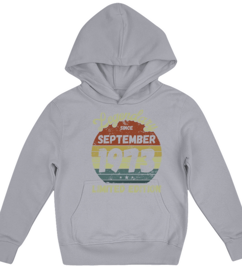 September 1973 - Vintage Birthday Present Kids Hoodie