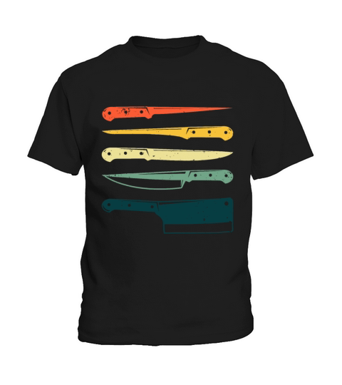 Funny Chef Knife For Men Women Vintage Chef Knife Kids T-Shirt