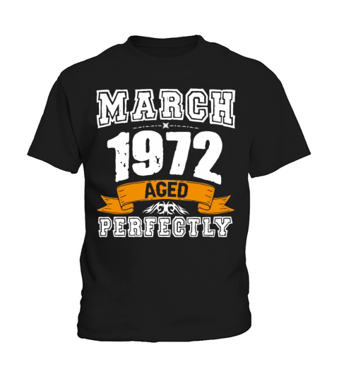 March 1972 Vintage Birthday Present Kids T-Shirt