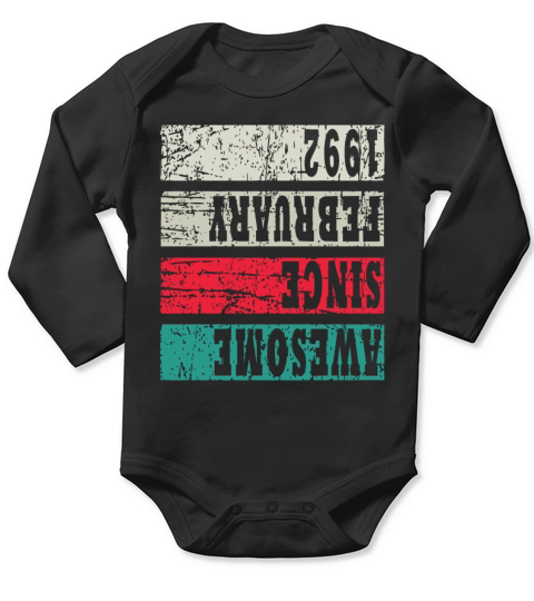1992 Vintage Birthday Present Long Sleeve Baby One-Piece