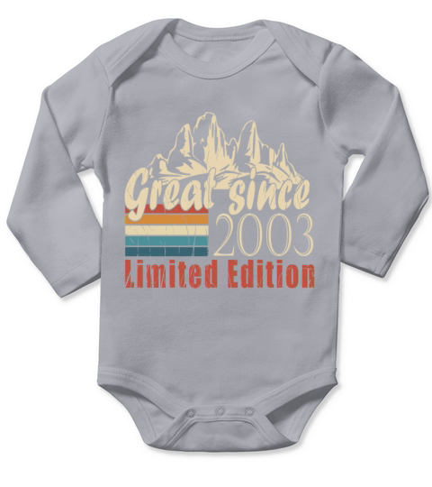 2003 vintage birthday gift retro Long Sleeve Baby One-Piece