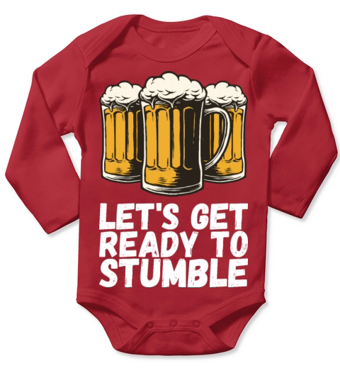 Lets Get Ready To Stumble Long Sleeve Baby One-Piece