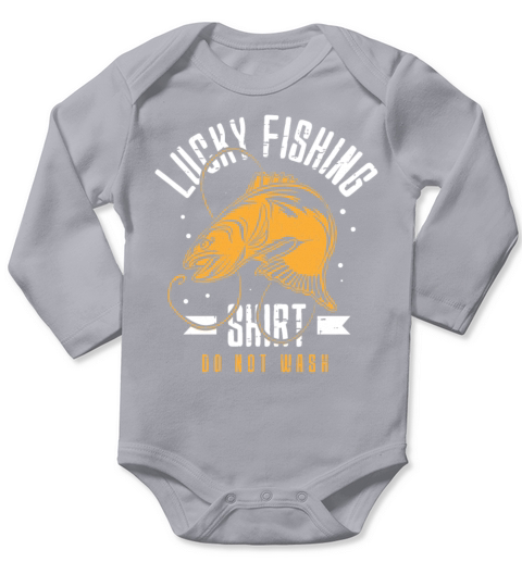 Lucky Fishing Shirt for Fish Hunter and Fisherman Long Sleeve Baby One-Piece