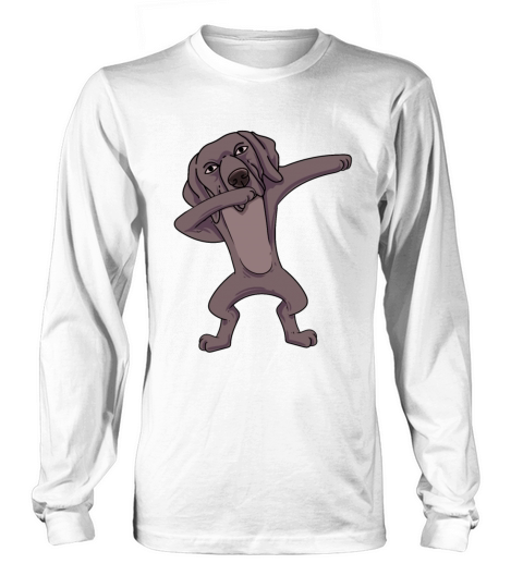 Dabbing Weimaraner Long sleeved Unisex