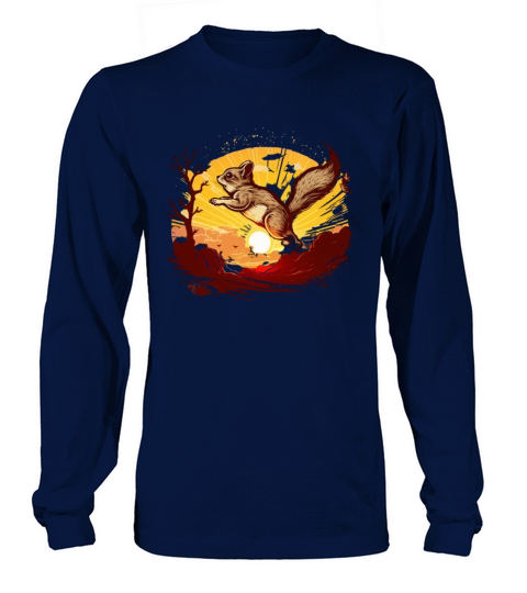 Vintage Sunset with Flying Squirrels - Ready for T Long sleeved Unisex