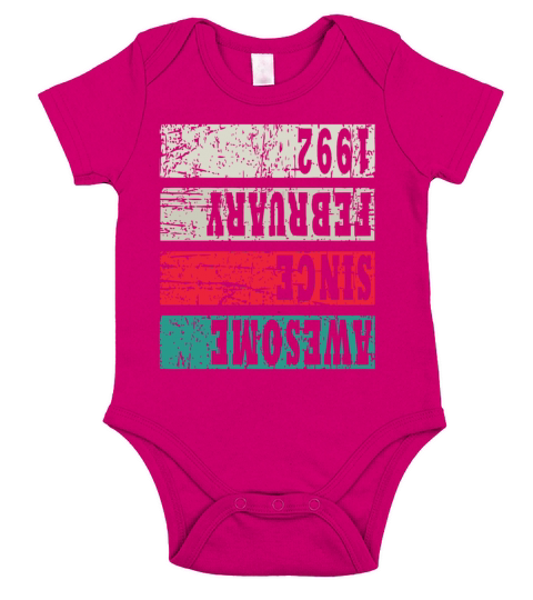 1992 Vintage Birthday Present Short Sleeve Baby One-Piece