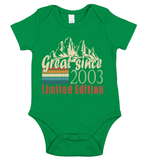 2003 vintage birthday gift retro Short Sleeve Baby One-Piece
