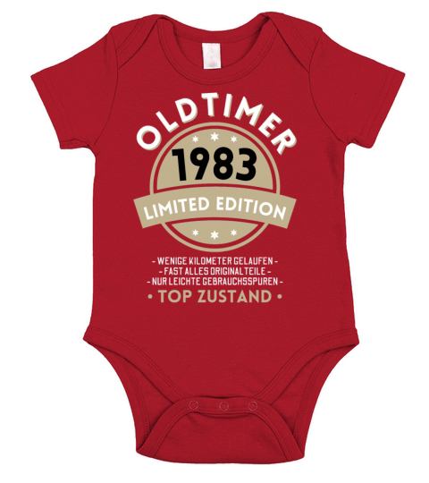 40th Birthday Vintage 1983 Short Sleeve Baby One-Piece