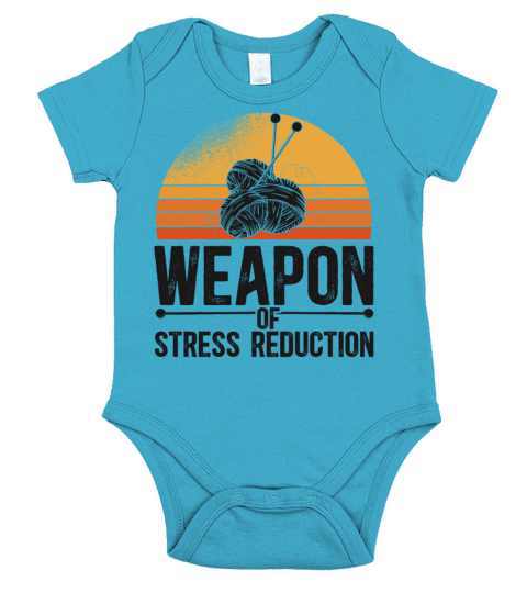 Knitting Knitter Retro Vintage Short Sleeve Baby One-Piece