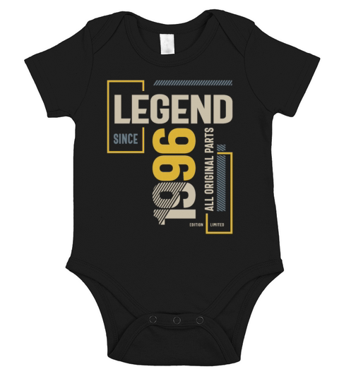 Legend Since 1996 27 birthday Short Sleeve Baby One-Piece