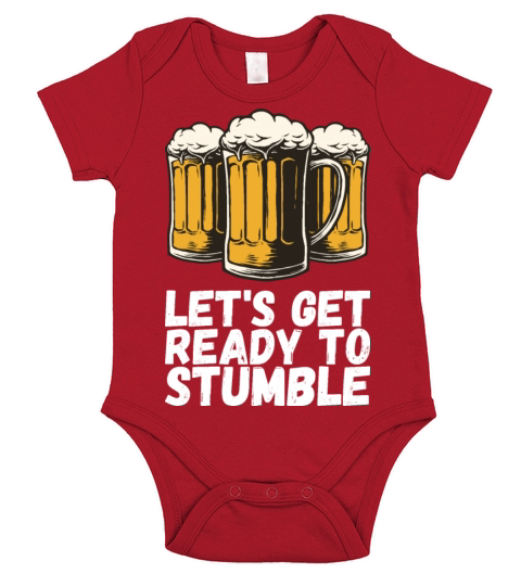 Lets Get Ready To Stumble Short Sleeve Baby One-Piece