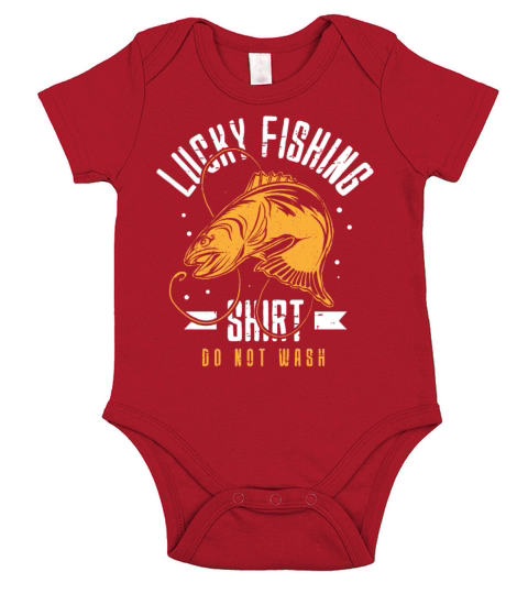 Lucky Fishing Shirt for Fish Hunter and Fisherman Short Sleeve Baby One-Piece