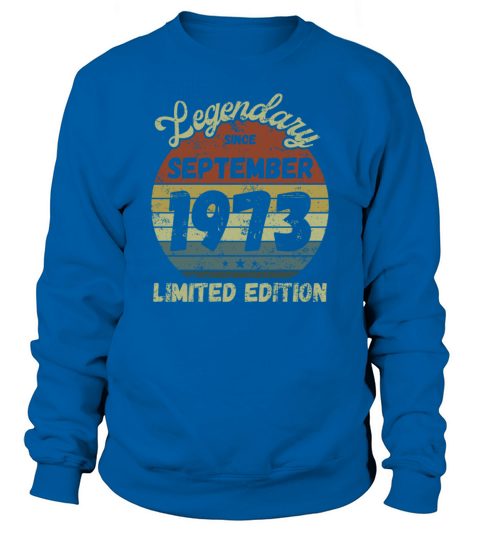 September 1973 - Vintage Birthday Present Sweatshirt Unisex