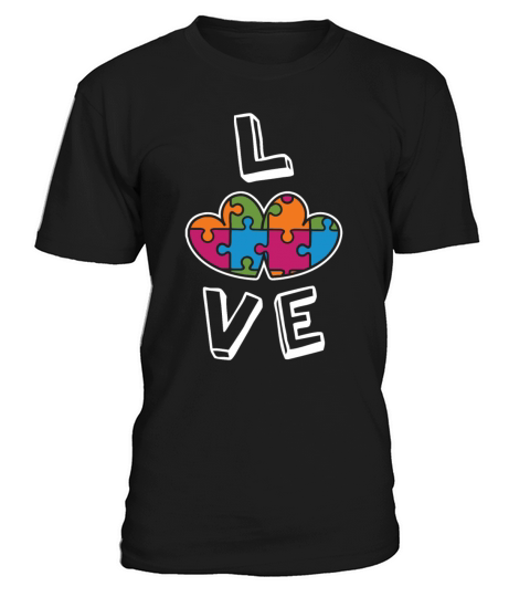 Love Puzzle Colorful April Autism Awareness T-Shirt Unisex