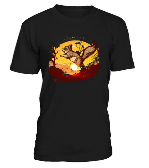 Vintage Sunset with Flying Squirrels - Ready for T T-Shirt Unisex
