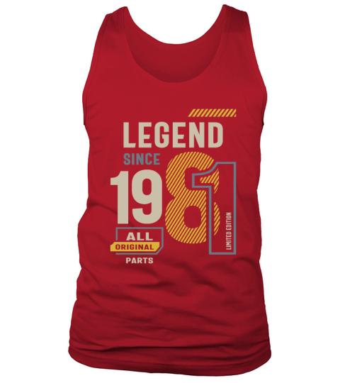 Legend Since 1981 42 birthday Tank Top Unisex