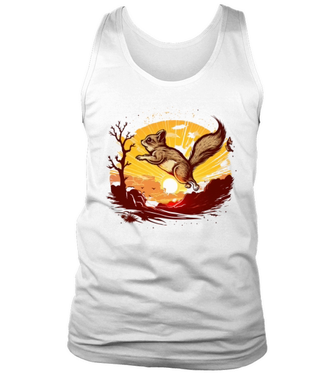 Vintage Sunset with Flying Squirrels - Ready for T Tank Top Unisex