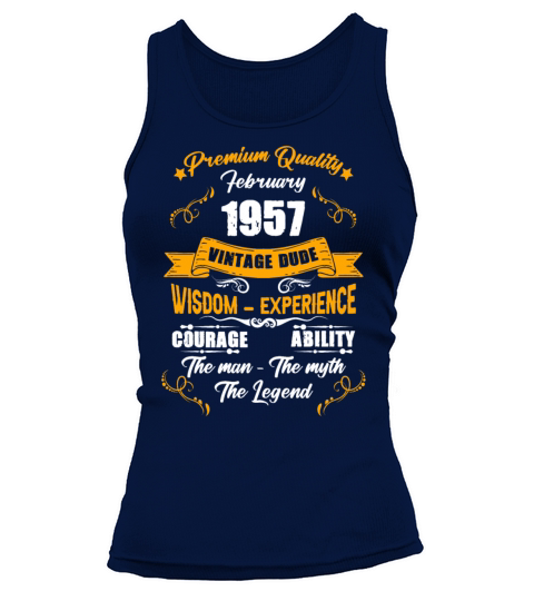 February 1957 Vintage Birthday Present Tank top Woman