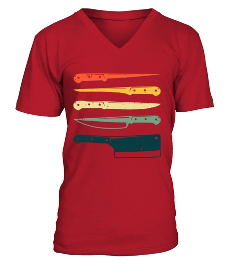 Funny Chef Knife For Men Women Vintage Chef Knife V-Neck T-shirt