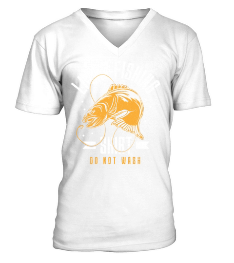 Lucky Fishing Shirt for Fish Hunter and Fisherman V-Neck T-shirt