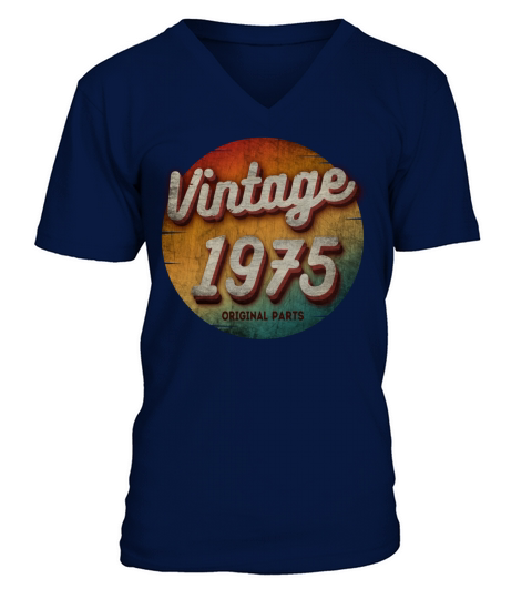 VINTAGE 1975 ORIGINAL PARTS V-Neck T-shirt
