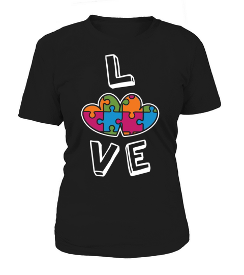 Love Puzzle Colorful April Autism Awareness Women's T-Shirt