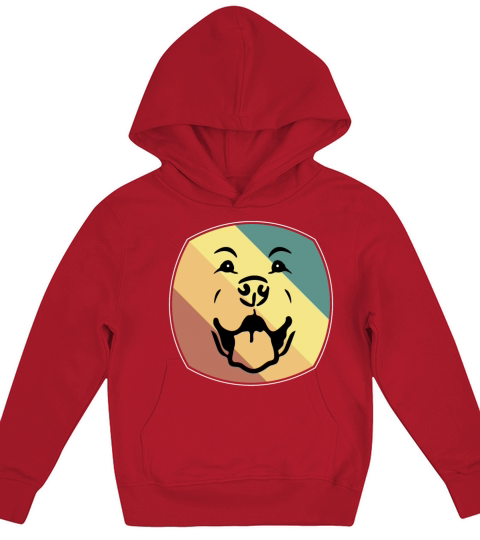 Vintage Retriever Labrador Lover Owner Happy Face Kids Hoodie