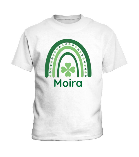 Moira Clover Charm Boho Rainbow Kids T-Shirt