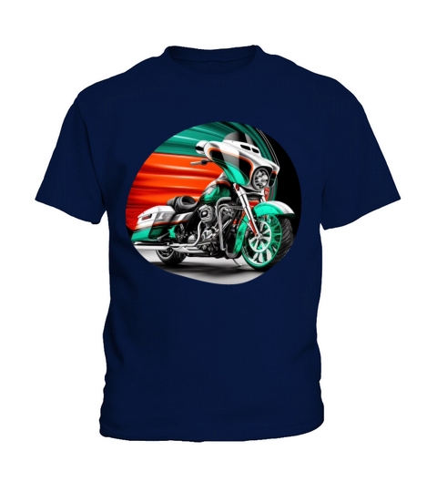 Vintage Motorcycle Biker With Mexico Flag Kids T-Shirt
