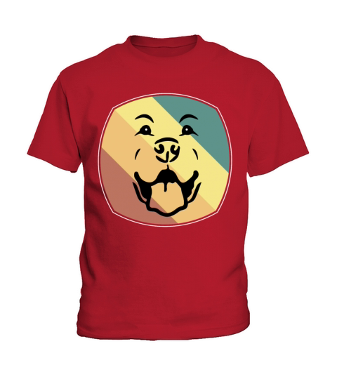 Vintage Retriever Labrador Lover Owner Happy Face Kids T-Shirt