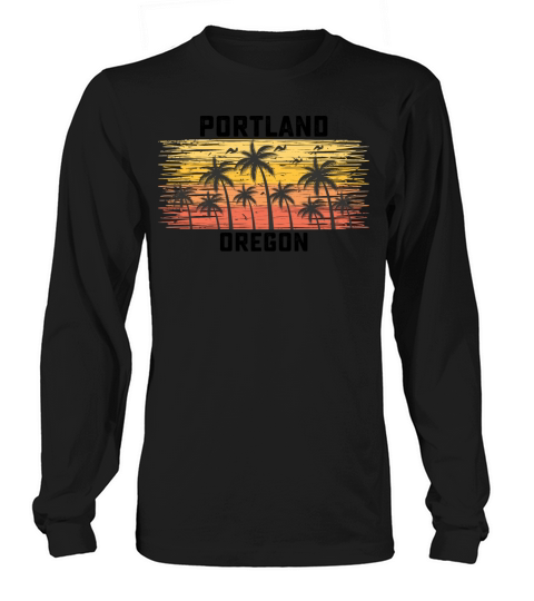 Portland Oregon Summer Retro VIntage Vacation Long sleeved Unisex
