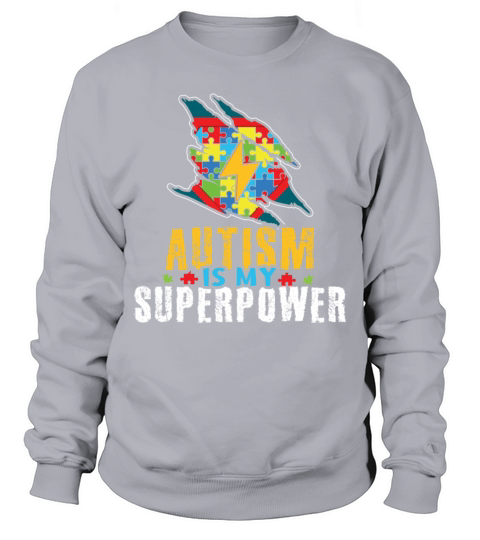 My Power Colorful Puzzle Autism Awareness Sweatshirt Unisex